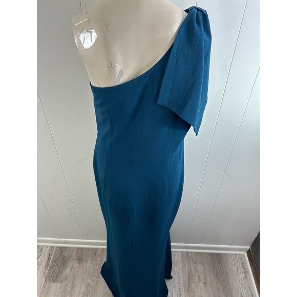 NEW! Dress the Population Georgina One-Shoulder Maxi Dress in Peacock blue XXL - Picture 6 of 12